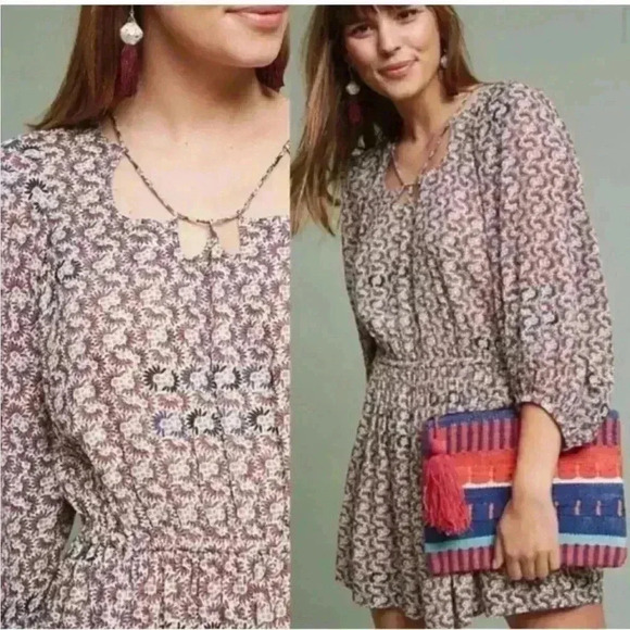 Holding Horses Anthropologie Anna Maria Tassel Romper Boho Coastal Cowgirl XS - Picture 2 of 13
